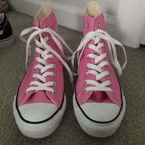 Pink high top Converse